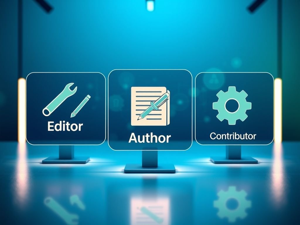 A diferença entre as permissões de "Editor", "Autor" e "Colaborador"