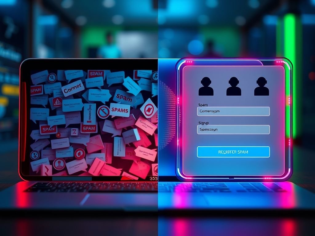 A diferença entre spam de comentário e spam de registro de usuário