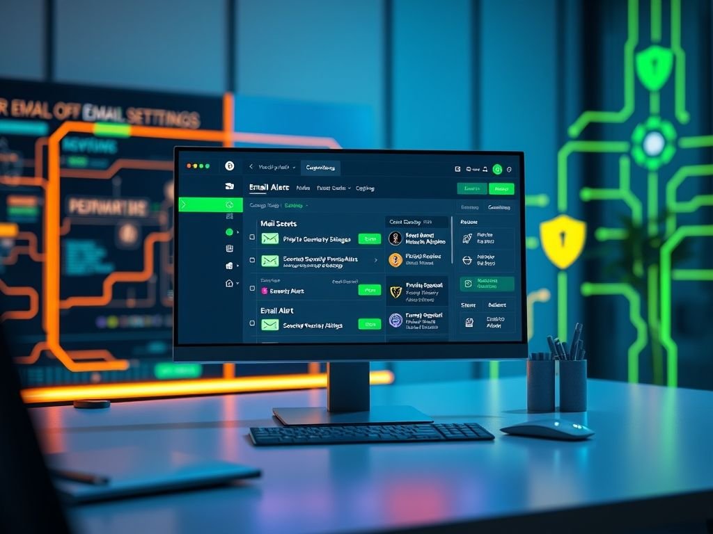Como configurar os alertas de segurança por e-mail?