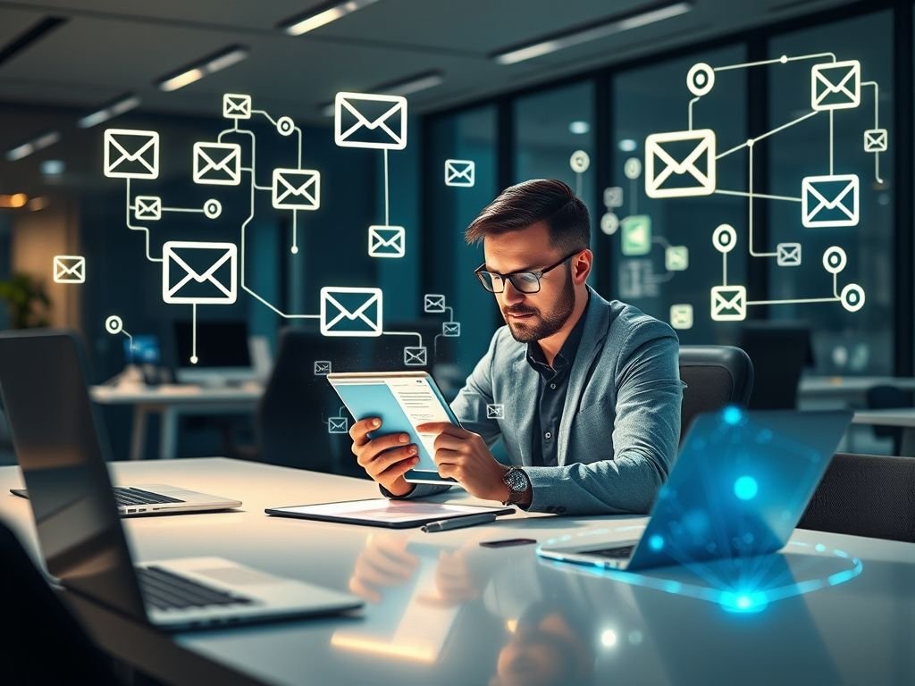 Como um vendedor pode usar templates de e-mail automatizados?