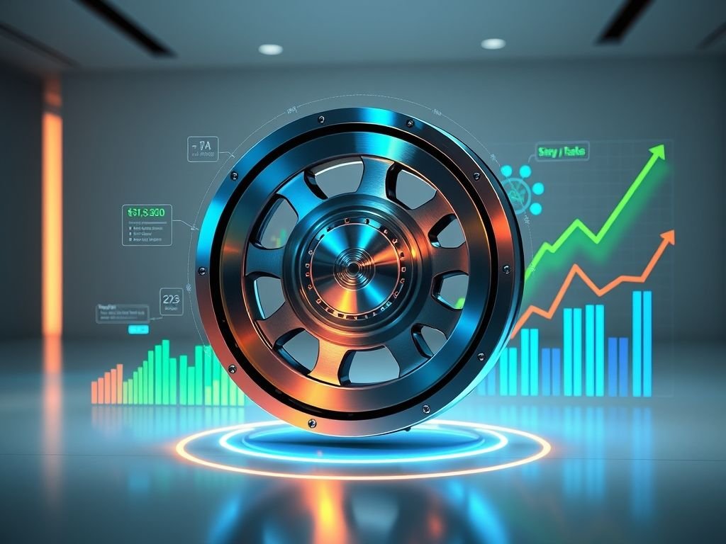 O que é o "efeito flywheel" no crescimento da receita de um site?