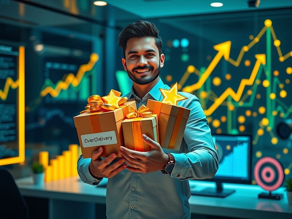 O que é o "overdelivery"? (Entregar mais do que prometeu)