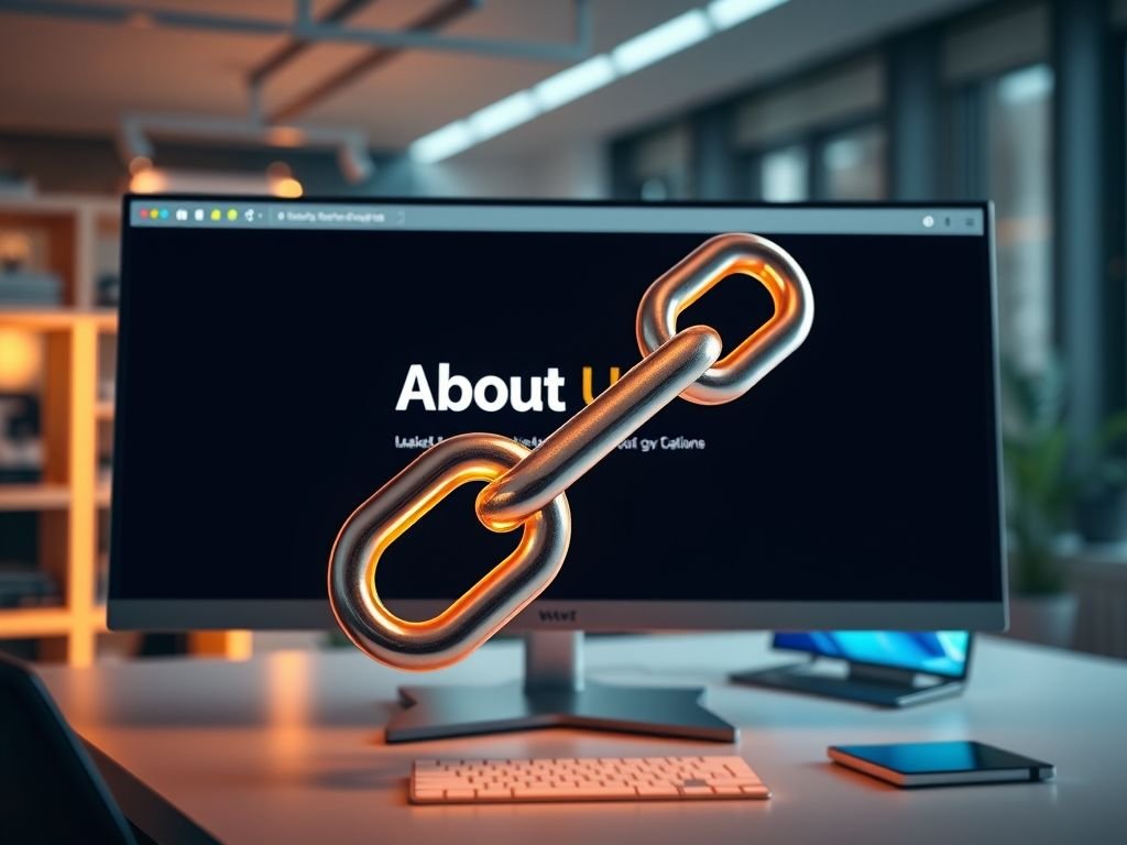 O que é um backlink de uma página de "Sobre Nós"?
