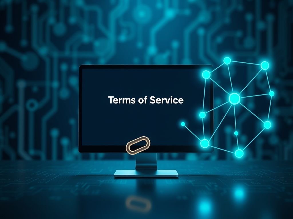 O que é um "backlink de uma página de termos de serviço"?