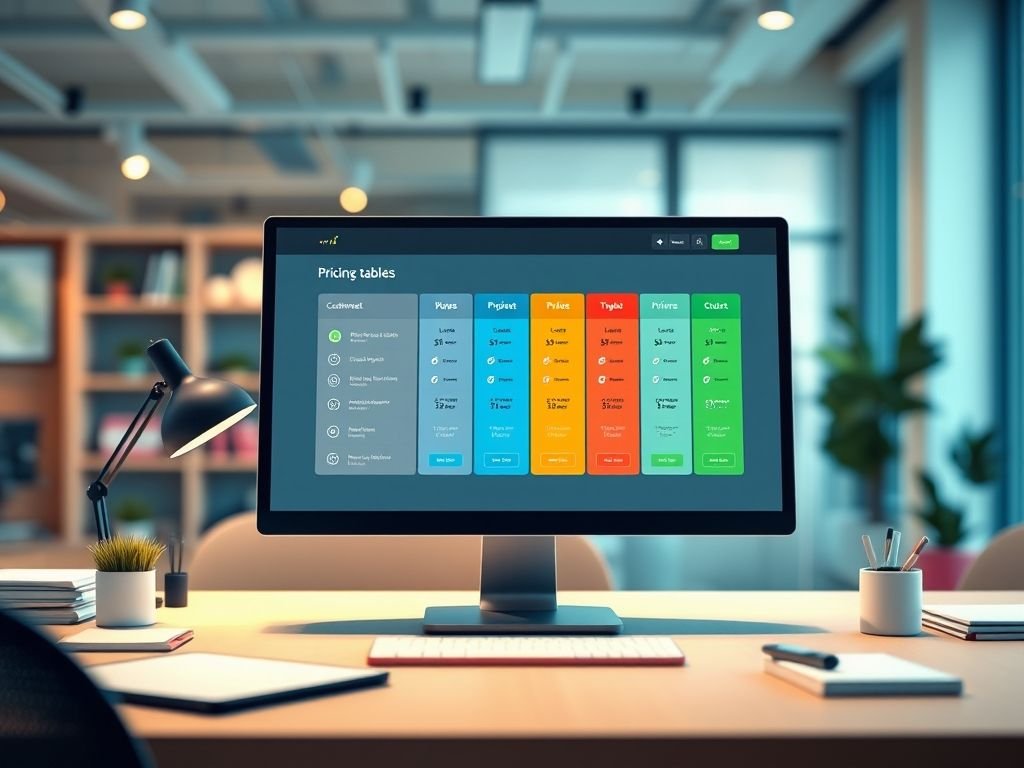 Para que serve o "Pricing Tables" module?