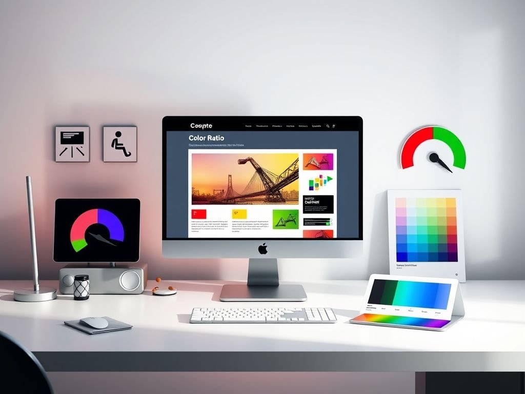 Qual a função do "Color Ratio" para acessibilidade?