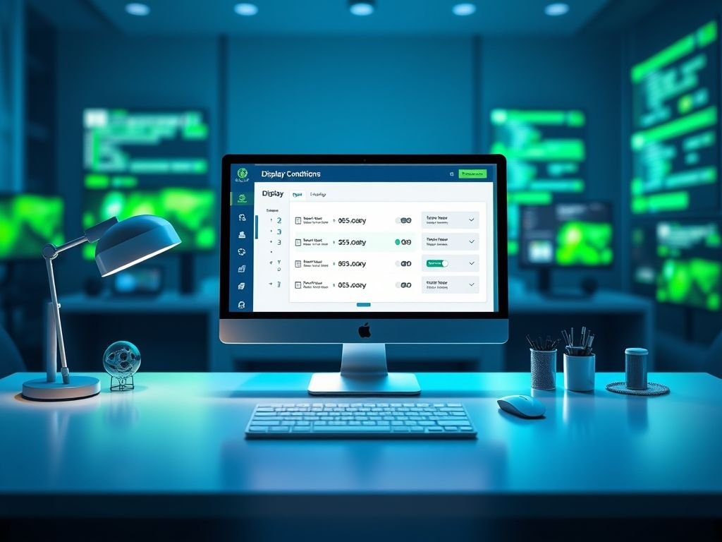 Qual a função dos "Display Conditions" (Condições de Exibição)?