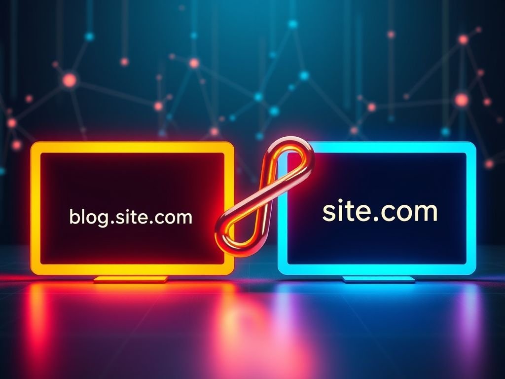 Um link de https://www.google.com/search?q=blog.site.com tem o mesmo peso de site.com?