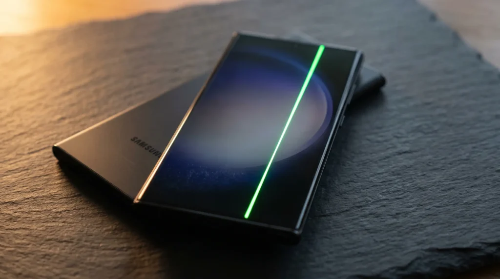 Linha Verde na Tela do Samsung Galaxy Como Resolver e Conseguir Reparo Fora da Garantia (3)