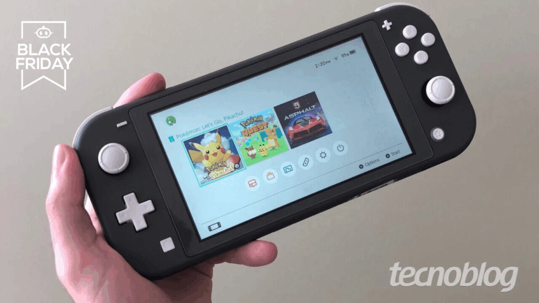 Nintendo Switch Lite: 40% off na Black Friday por cupom
