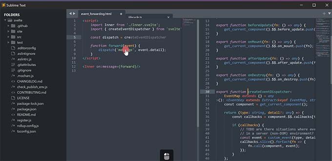sublime code editor