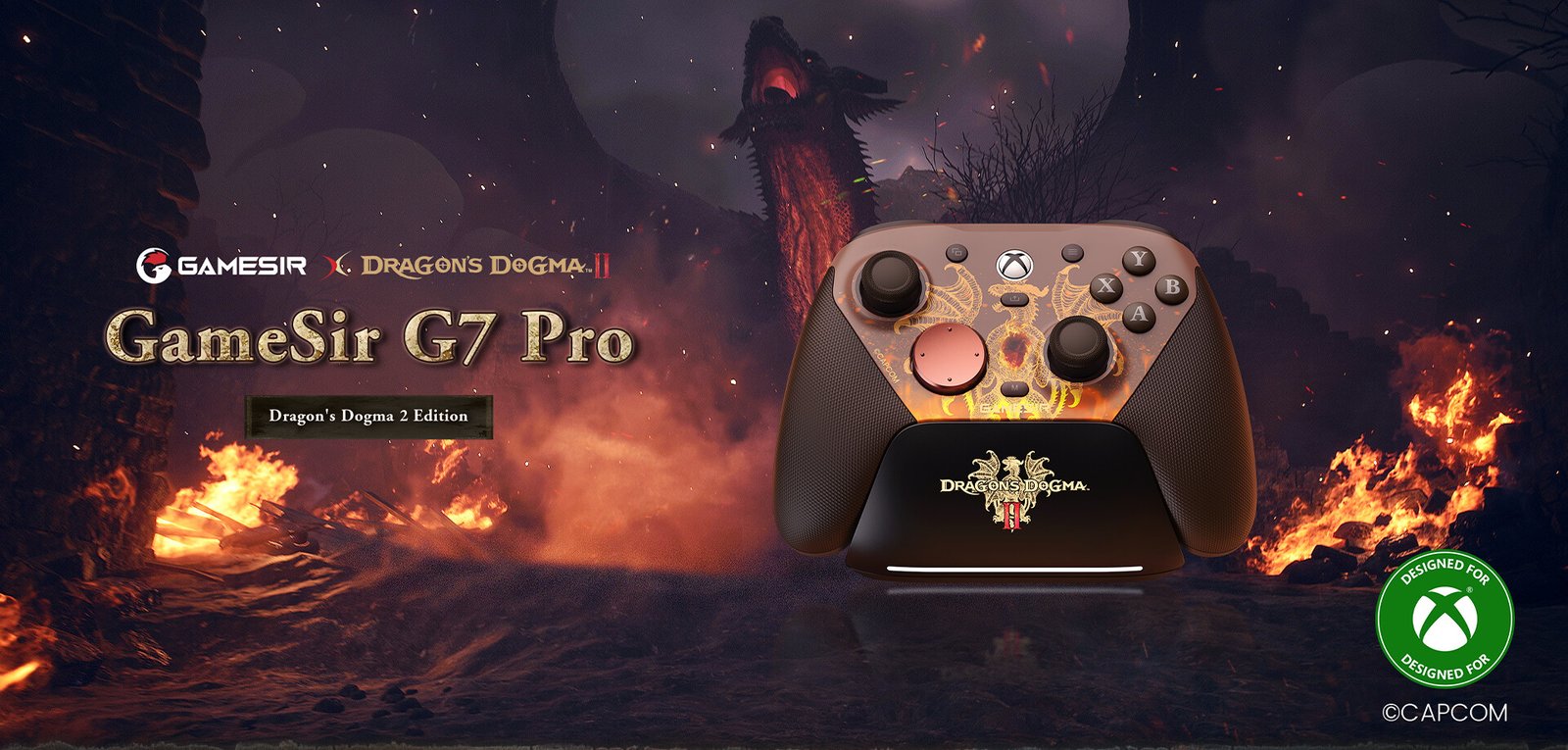 GameSir G7 Pro Dragon's Dogma 2 Edition chega com tri-mode e Hall