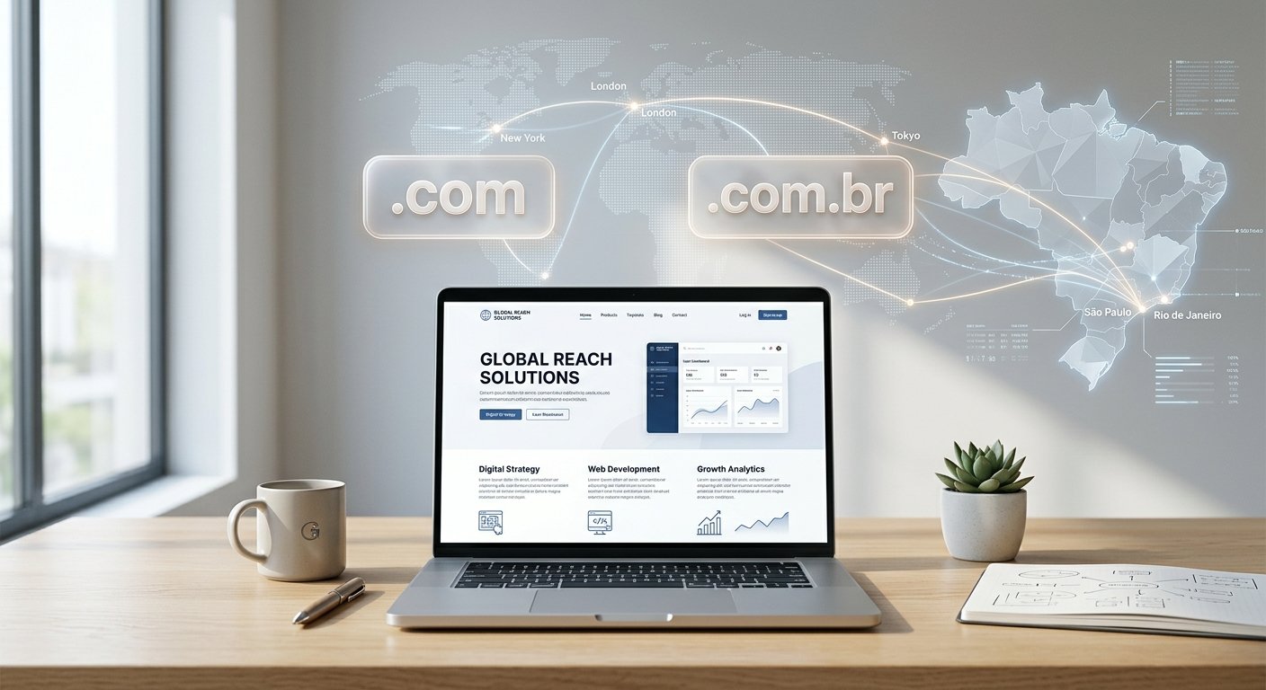 Como escolher o domínio ideal para site aprovado no AdSense — .com vs .com.br vs .net