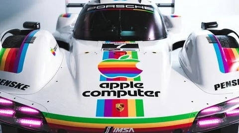 Arco-íris da Apple renasce na Porsche 963 em Laguna Seca